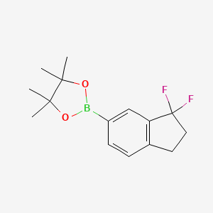 molecular formula C15H19BF2O2 B13612364 2-(3,3-difluoro-2,3-dihydro-1H-inden-5-yl)-4,4,5,5-tetramethyl-1,3,2-dioxaborolane 