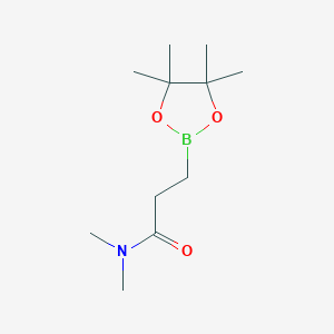molecular formula C11H22BNO3 B1361245 N,N-dimethyl-3-(4,4,5,5-tetramethyl-1,3,2-dioxaborolan-2-yl)propanamide 