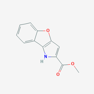 molecular formula C12H9NO3 B136125 Methyl 1H-[1]benzofuro[3,2-b]pyrrole-2-carboxylate CAS No. 155445-31-1