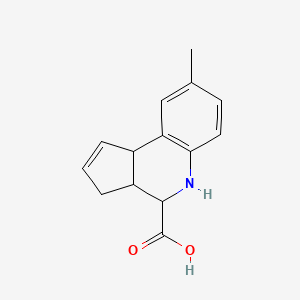 molecular formula C14H15NO2 B1361250 8-Methyl-3a,4,5,9b-tetrahydro-3H-cyclopenta[c]quinoline-4-carboxylic acid CAS No. 354815-91-1