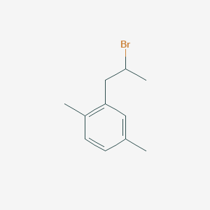 molecular formula C11H15Br B13612521 2-(2-Bromopropyl)-1,4-dimethylbenzene 