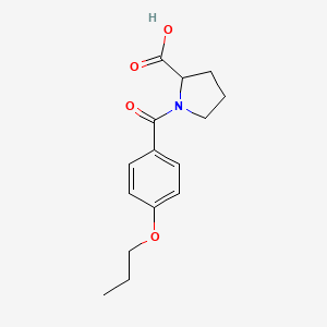 molecular formula C15H19NO4 B1361253 1-(4-Propoxybenzoyl)pyrrolidine-2-carboxylic acid 