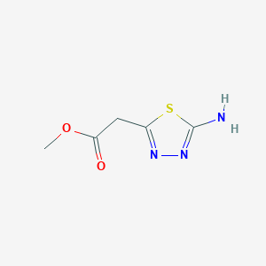 molecular formula C5H7N3O2S B1361254 (5-Amino-[1,3,4]thiadiazol-2-yl)-acetic acid methyl ester CAS No. 181370-69-4
