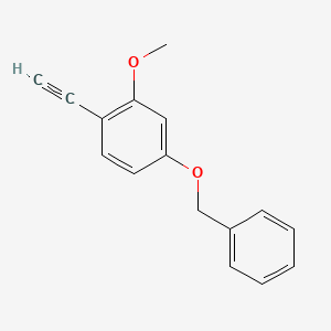 molecular formula C16H14O2 B13612602 4-(Benzyloxy)-1-ethynyl-2-methoxybenzene 