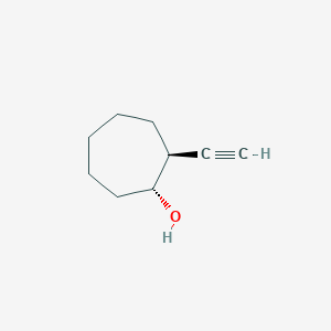 molecular formula C9H14O B13612610 (1R,2S)-2-Ethynylcycloheptan-1-ol CAS No. 25127-83-7