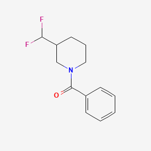 molecular formula C13H15F2NO B13612622 1-Benzoyl-3-(difluoromethyl)piperidine 