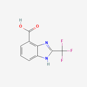 molecular formula C9H5F3N2O2 B1361263 2-(Trifluoromethyl)-1H-benzo[d]imidazole-7-carboxylic acid CAS No. 6866-57-5
