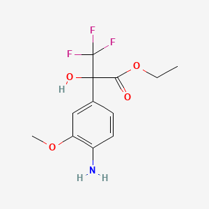 Ethyl 2-(4-amino-3-methoxyphenyl)-3,3,3-trifluoro-2-hydroxypropanoate