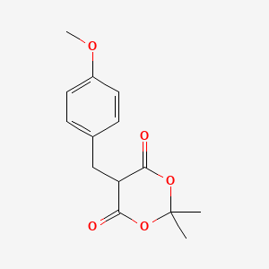 molecular formula C14H16O5 B1361271 5-(4-Methoxybenzyl)-2,2-dimethyl-1,3-dioxane-4,6-dione CAS No. 61958-46-1