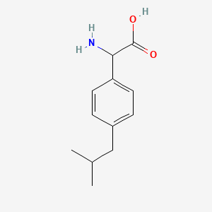 molecular formula C12H17NO2 B13612747 2-Amino-2-(4-isobutylphenyl)acetic acid 