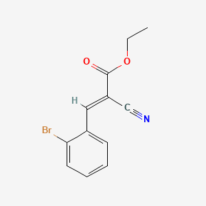 molecular formula C12H10BrNO2 B1361277 Ethyl 3-(2-bromophenyl)-2-cyanoacrylate CAS No. 59803-32-6
