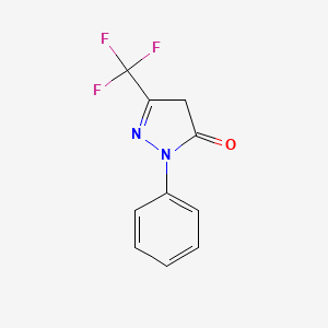 molecular formula C10H7F3N2O B1361278 1-Phenyl-3-(trifluoromethyl)-2-pyrazolin-5-one CAS No. 321-07-3