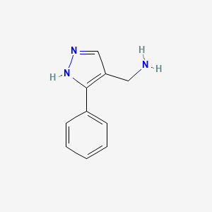 molecular formula C10H11N3 B1361280 (3-Phenyl-1H-pyrazol-4-YL)methanamine CAS No. 936940-58-8