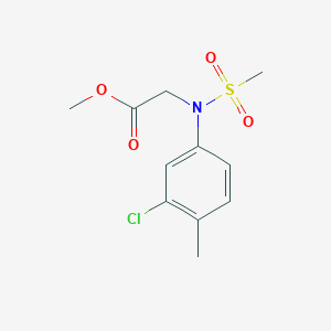 molecular formula C11H14ClNO4S B1361286 methyl N-(3-chloro-4-methylphenyl)-N-(methylsulfonyl)glycinate CAS No. 6204-86-0