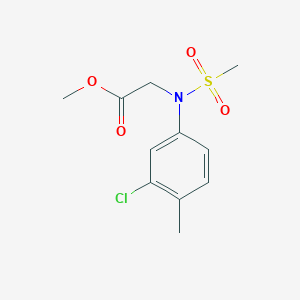 molecular formula C11H14ClNO4S B1361286 methyl 2-(3-chloro-4-methyl-N-methylsulfonylanilino)acetate CAS No. 6204-86-0