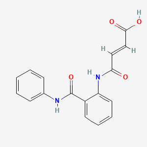 molecular formula C17H14N2O4 B1361290 4-{[2-(Anilinocarbonyl)phenyl]amino}-4-oxo-2-butenoic acid 