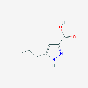 molecular formula C7H10N2O2 B1361302 3-propyl-1H-pyrazole-5-carboxylic acid CAS No. 76424-47-0