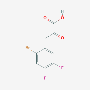 molecular formula C9H5BrF2O3 B13613033 3-(2-Bromo-4,5-difluorophenyl)-2-oxopropanoic acid 