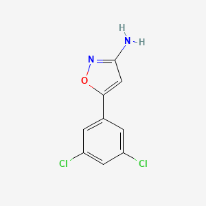 molecular formula C9H6Cl2N2O B13613048 5-(3,5-Dichlorophenyl)isoxazol-3-amine 
