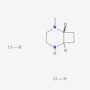 molecular formula C7H16Cl2N2 B13613158 rac-(1R,6R)-2-methyl-2,5-diazabicyclo[4.2.0]octanedihydrochloride,trans 