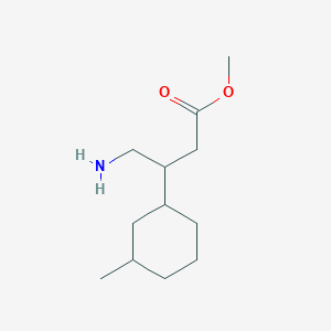 molecular formula C12H23NO2 B13613159 Methyl 4-amino-3-(3-methylcyclohexyl)butanoate 