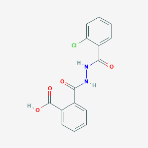 molecular formula C15H11ClN2O4 B1361316 2-{[2-(2-Chlorobenzoyl)hydrazino]carbonyl}benzoic acid 