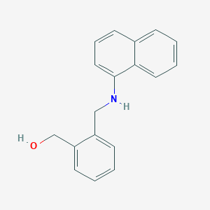 molecular formula C18H17NO B1361319 {2-[(Naphthylamino)methyl]phenyl}methan-1-ol 