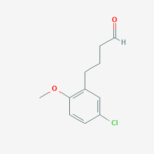 molecular formula C11H13ClO2 B13613202 4-(5-Chloro-2-methoxyphenyl)butanal 