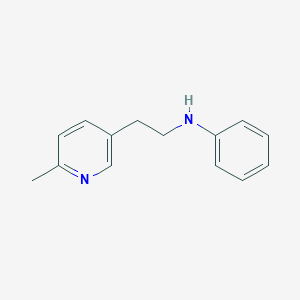 molecular formula C14H16N2 B1361326 N-[2-(6-methylpyridin-3-yl)ethyl]aniline 