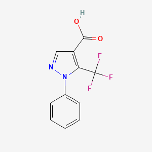 molecular formula C11H7F3N2O2 B1361331 1-phenyl-5-(trifluoromethyl)-1H-pyrazole-4-carboxylic acid CAS No. 98534-81-7