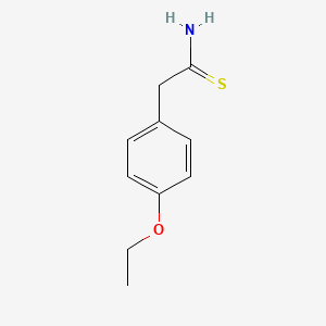 molecular formula C10H13NOS B13613333 2-(4-Ethoxyphenyl)ethanethioamide 