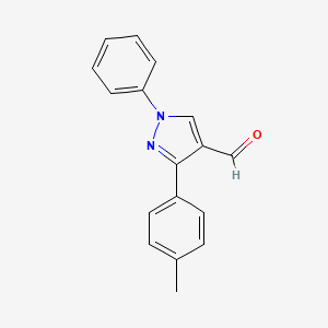 molecular formula C17H14N2O B1361335 1-苯基-3-p-甲苯基-1H-吡唑-4-甲醛 CAS No. 36640-52-5