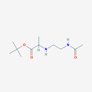 molecular formula C11H22N2O3 B13613376 Tert-butyl (2-acetamidoethyl)alaninate 