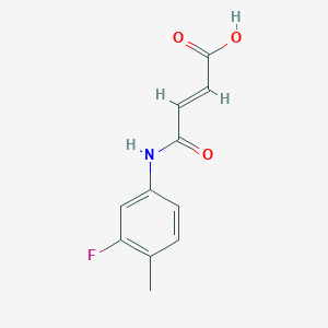 molecular formula C11H10FNO3 B1361345 3-(3-Fluoro-4-methyl-phenylcarbamoyl)acrylic acid 