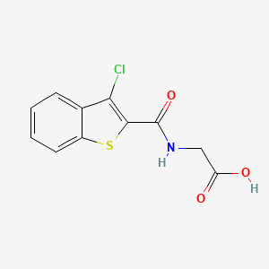 molecular formula C11H8ClNO3S B1361347 [(3-氯-苯并[b]噻吩-2-羰基)-氨基]-乙酸 CAS No. 216985-67-0