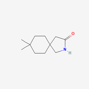 molecular formula C11H19NO B13613564 8,8-Dimethyl-2-azaspiro[4.5]decan-3-one 