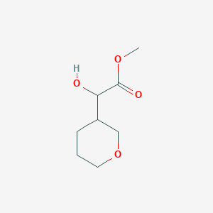 molecular formula C8H14O4 B13613774 Methyl 2-hydroxy-2-(oxan-3-yl)acetate 