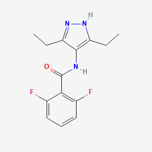 molecular formula C14H15F2N3O B13613846 N-(3,5-diethyl-1H-pyrazol-4-yl)-2,6-difluorobenzamide 