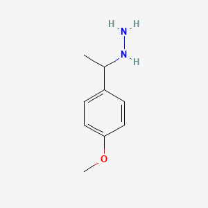 molecular formula C9H14N2O B1361403 1-(1-(4-Methoxyphenyl)ethyl)hydrazine CAS No. 75333-10-7