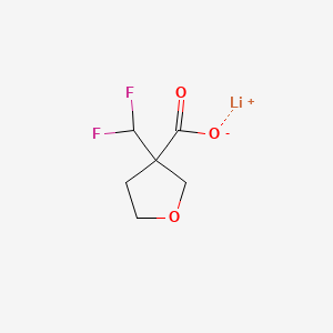 molecular formula C6H7F2LiO3 B13614038 Lithium(1+)3-(difluoromethyl)oxolane-3-carboxylate 