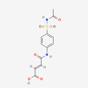 molecular formula C12H12N2O6S B1361405 (E)-4-[4-(acetylsulfamoyl)anilino]-4-oxobut-2-enoic acid CAS No. 6957-20-6