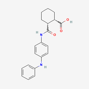 molecular formula C20H22N2O3 B1361406 2-[(4-Anilinoanilino)carbonyl]cyclohexanecarboxylic acid 