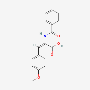 molecular formula C17H15NO4 B1361415 2-Benzamido-3-(4-methoxyphenyl)acrylic acid 