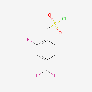 molecular formula C8H6ClF3O2S B13614158 [4-(Difluoromethyl)-2-fluorophenyl]methanesulfonylchloride 