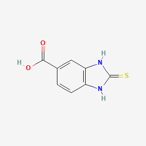 molecular formula C8H6N2O2S B1361426 2-Mercapto-5-benzimidazolecarboxylic acid CAS No. 58089-25-1