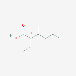 molecular formula C9H18O2 B13614312 2-Ethyl-3-methylhexanoic acid CAS No. 74581-94-5