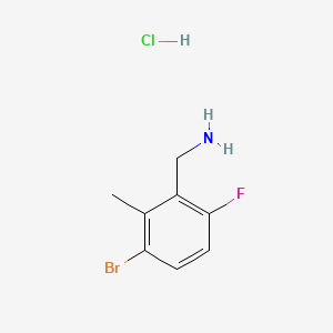 molecular formula C8H10BrClFN B13614320 1-(3-Bromo-6-fluoro-2-methylphenyl)methanaminehydrochloride 