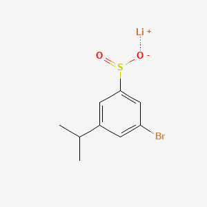 molecular formula C9H10BrLiO2S B13614332 Lithium 3-bromo-5-isopropylbenzenesulfinate 
