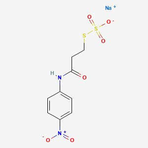 molecular formula C9H9N2NaO6S2 B13614378 Sodium ({2-[(4-nitrophenyl)carbamoyl]ethyl}sulfanyl)sulfonate 