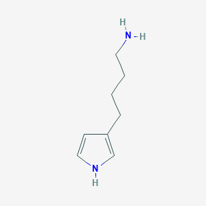 molecular formula C8H14N2 B13614542 4-(1H-pyrrol-3-yl)butan-1-amine 